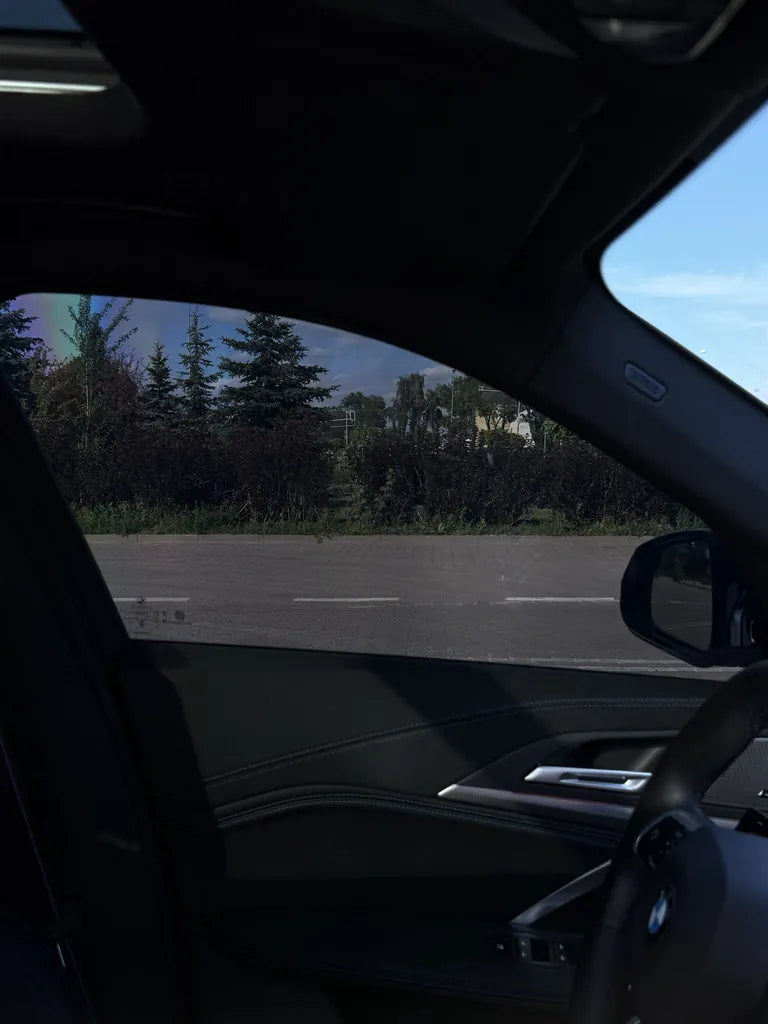 View from the driver's seat through a 5% panel
